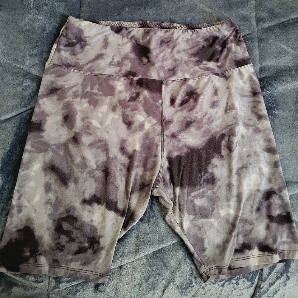 Plus Size Camo Biker Shorts